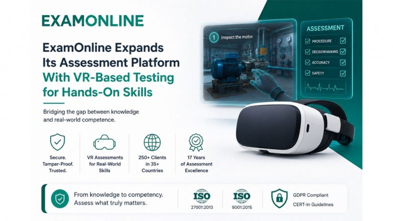 Business News | ExamOnline Expands Its Assessment Platform With VR-Based Testing for Hands-On Skills