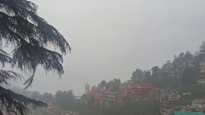 India News | Fresh Spells of Rain Disrupt Normal Life Across Himachal Pradesh; Yellow Alert Issued for Next Five Days