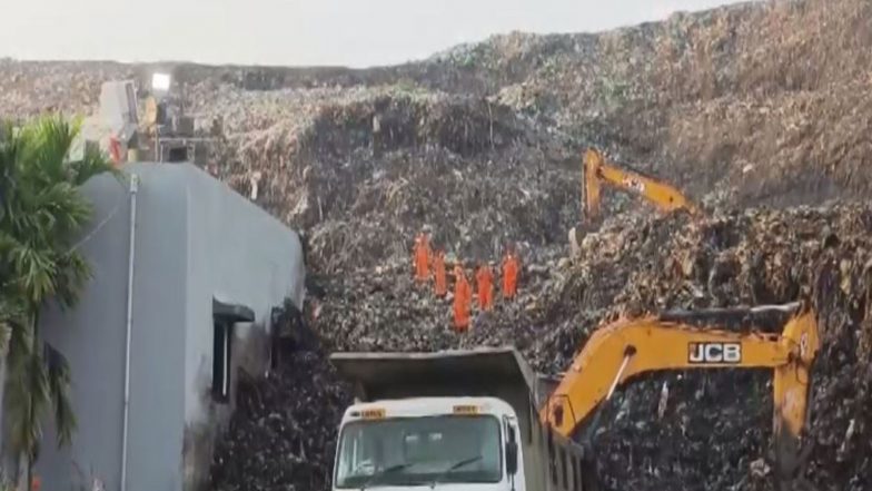 India News | Moshi Building Collapse: Earth Movers Deployed to Clear Debris, Search Trapped Persons
