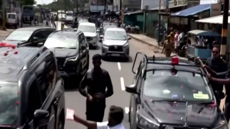 India News | Man Breaches Security, Rushes Towards CM Vijay's Convoy in Karur