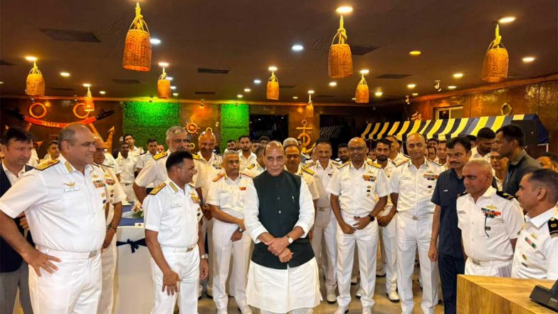 India News | Indian Ocean Region More Challenging Than Ever, Says Rajnath Singh Ahead of INS Mahendragiri Commissioning
