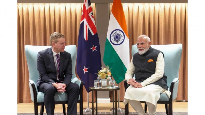 World News | PM Modi, NZ Oppn Leader Hipkins Hold Talks on Strengthening Bilateral Ties