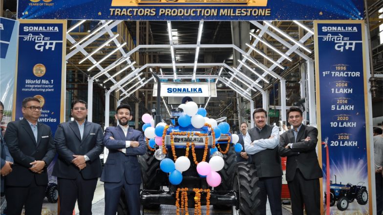 Business News | Sonalika Marks 30-Year Milestone with 20 Lakh Tractor Production at Hoshiarpur Manufacturing Plant