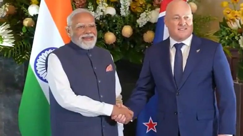 World News | PM Modi, Luxon Agree to Deepen Cooperation, Double Trade by 2030 as India-New Zealand Ties Get Strategic Push
