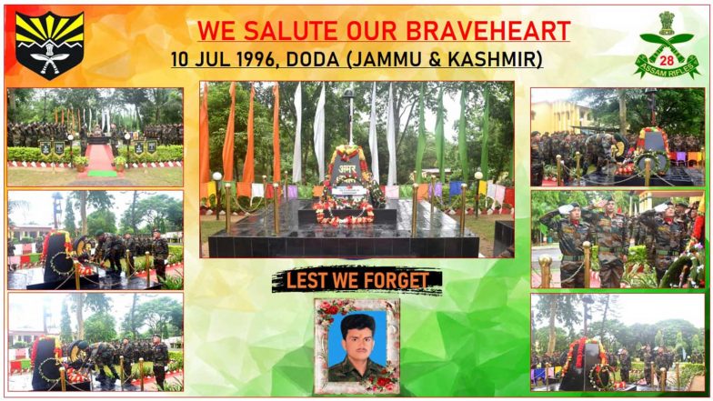 India News | Assam Rifles Pays Solemn Tribute to Rifleman Govind Singh on His Death Anniversary
