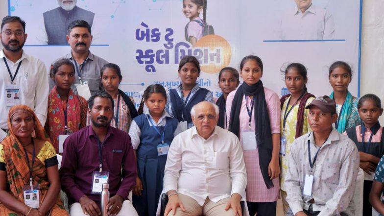 India News | Gujarat CM Holds Interaction with Students of Banaskantha Under 'Back to School Mission' Initiative