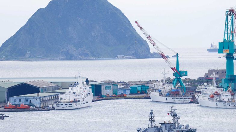 World News | Taiwan Detects One Chinese Naval Vessel, Four Ships Operating Around Its Territorial Waters