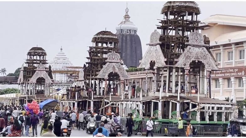 India News | Jagannath Temple Chief Administrator Reviews Rath Yatra Arrangements, Urges Devotees to Follow Guidelines