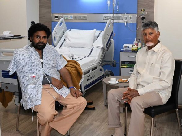 India News | Pawan Kalyan Undergoes Shoulder Surgery; CM Naidu Visits Him in Mumbai