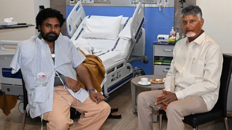 India News | Pawan Kalyan Undergoes Shoulder Surgery; CM Naidu Visits Him in Mumbai
