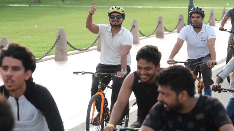 Sports News | 81st Edition of Fit India Sundays on Cycle Partners with Chartered Accountants in Nationwide Celebration, Cycle Remains the Hero Amidst FIFA Fever