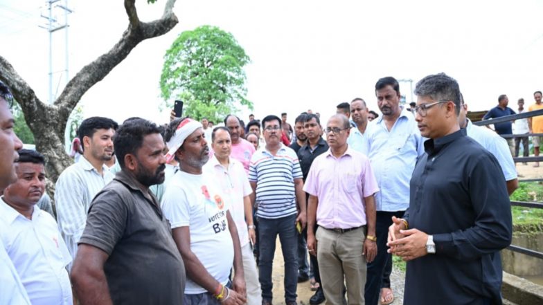 India News | Assam Minister Pijush Hazarika Visits Hatiamukh Irrigation Project, Reaffirms Govt's Focus on Modern Pipe-based Irrigation