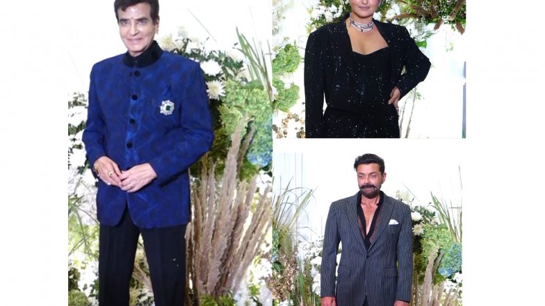 Entertainment News | Jeetendra, Bobby Deol, Sonakshi Among Celebs Attend Newlywed Akansha - Sharan Wedding Reception in Mumbai
