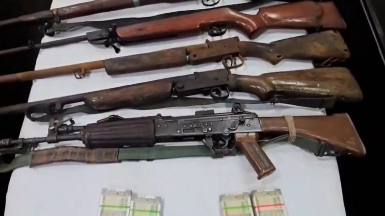 India News | Chhattisgarh: Arms, Explosives, Cash, and Gold Worth Around Rs 18 Lakh Recovered During Anti-Naxal Operation in Dantewada