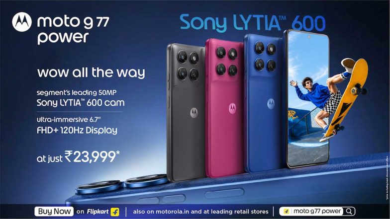 Business News | Moto G77 POWER Goes on Sale Featuring 50MP Sony LYTIA™ 600 Camera, 6.72