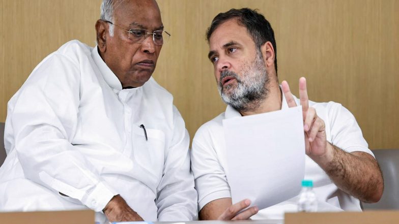 India News | Congress Top Brass to Hold Key Meeting on Organisation, Political Strategy and Karnataka Cabinet Expansion Today
