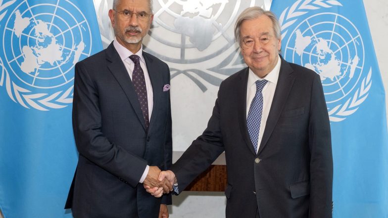 World News | EAM Jaishankar Meets UN Secretary General Guterres in New York