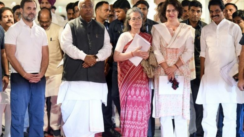 India News | Congress Parliamentary Strategy Group to Meet at Sonia Gandhi's Residence Ahead of Monsoon Session