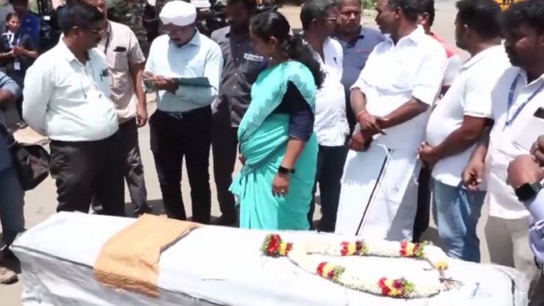 India News | Bodies of Six Tamil Nadu Victims in Vietnam Boat Tragedy Arrive at Coimbatore Airport