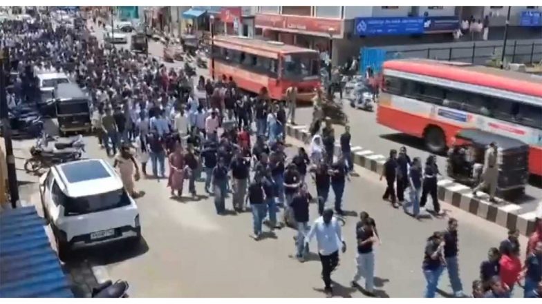 India News | Karnataka: Youth Congress Protests in Ballari, Demands Dharmendra Pradhan's Resignation over NEET Issues