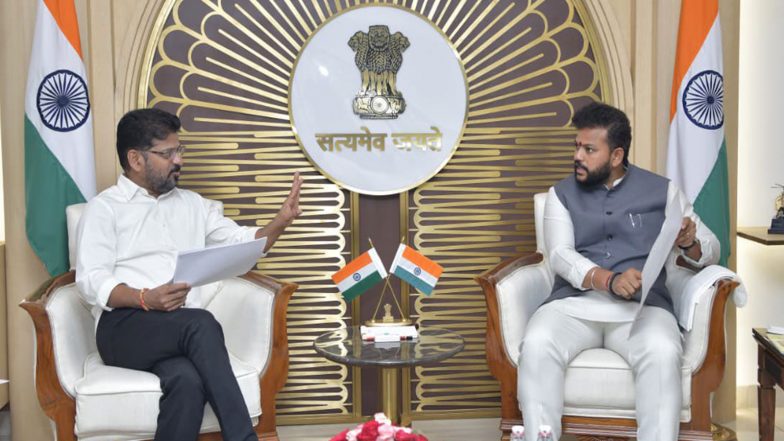 India News | Telangana CM Revanth Reddy Urges Centre to Build Warangal, Adilabad Airports to International Standards