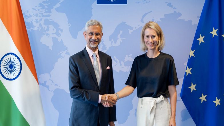 World News | EAM Begins Brussels Visit with EU HRVP Talks, Reviews India-EU Strategic Ties, Discusses West Asia, Supply Chain Resilience