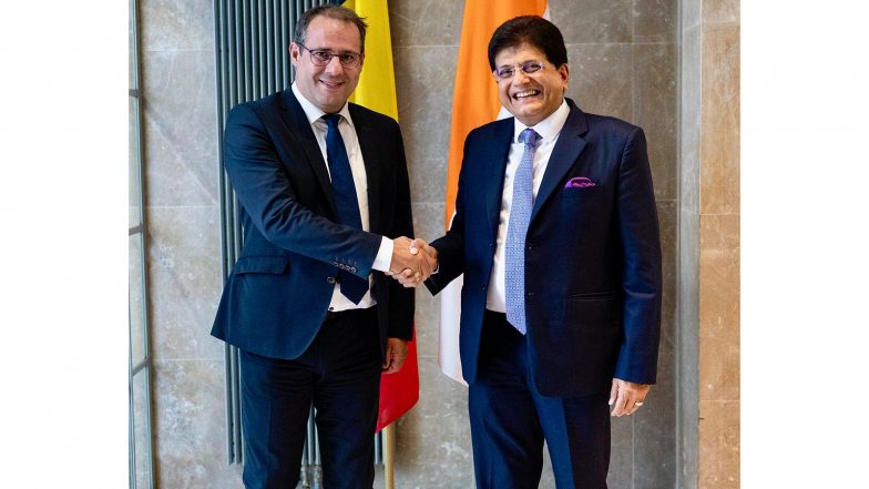 World News | Piyush Goyal Holds Key Meetings with EU, Belgian Leaders to Deepen Trade, Clean Energy, Agriculture Cooperation