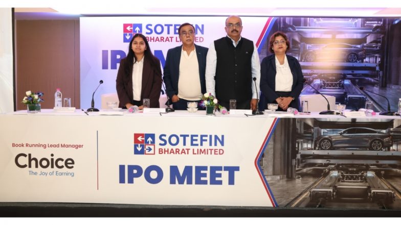 Business News | Sotefin Bharat Limited IPO Opens on Thursday, July 16, 2026
