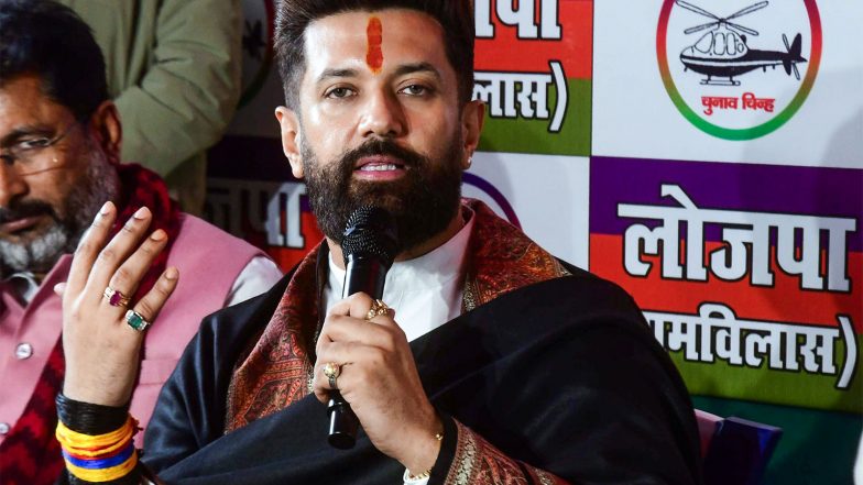 India News | Chirag Paswan to Chair LJP (RV) State Executive Meeting in Lucknow, to Strategise for Upcoming UP Assembly Elections
