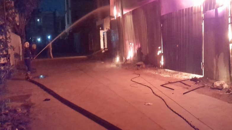 India News | Telangana: Fire Breaks out at Scrap Godown in Nandanavanam, Building Damaged