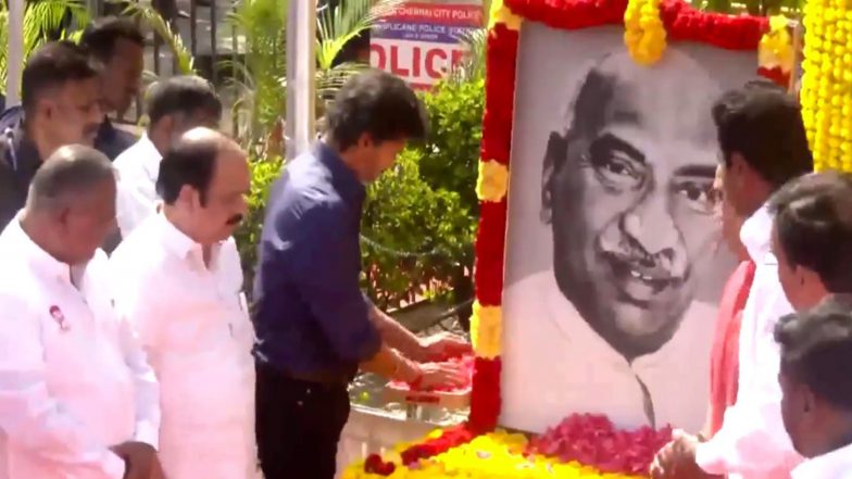 India News | Tamil Nadu CM Vijay Pays Floral Tribute to K Kamaraj on 124th Birth Anniversary