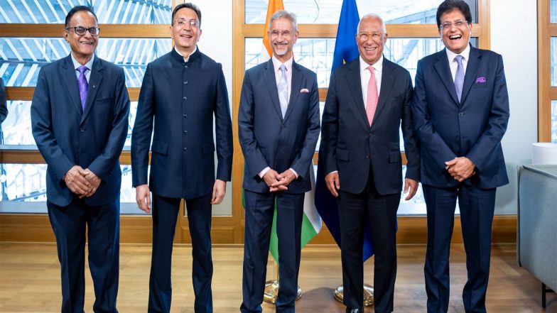 World News | Jaishankar Meets European Council President in Brussels; Advances India-EU Trade, Tech and Strategic Cooperation