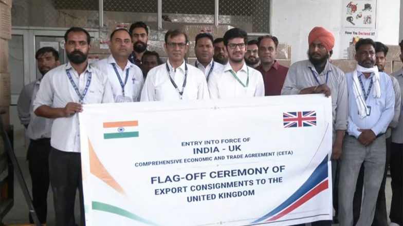 India News | First Cargo Shipment Flagged off from Amritsar Airport Under India-UK FTA