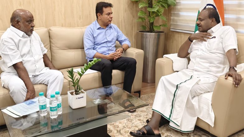 India News | KTR Meets Union Minister HD Kumaraswamy, Seeks Reopening of CCI Plant in Adilabad