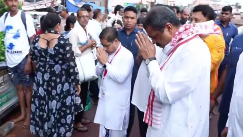 India News | Dharmendra Pradhan Visits Shri Jagannath Temple Ahead of Annual Rath Yatra