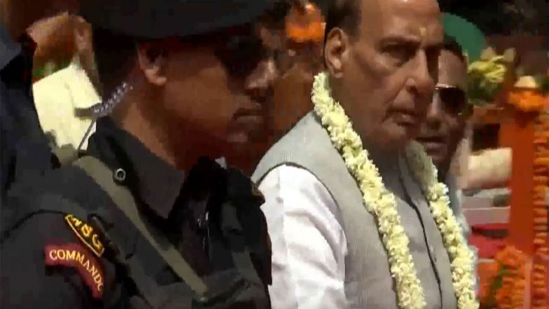 India News | New Delhi: Defence Minister Rajnath Singh Attends 'Rath Yatra'  in Thyagraj Nagar