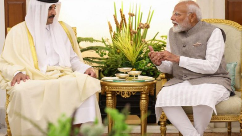 World News | PM Modi Dials Amir of Qatar, Conveys Condolences over Father Amir's Passing