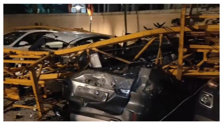 India News | One Dead After Crane Collapses in Mira Road; Rescue Operation Underway