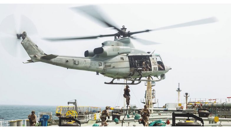 World News | CENTCOM Says US Marines Boarded Vessel in Gulf of Oman, Redirects 3 Others Enforcing Blockade