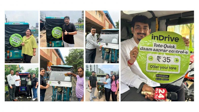 Business News | InDrive Launches Toto Quick in Kolkata, Bringing Fair-Price Bargaining to Local Short Rides