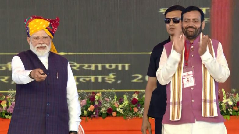 India News | PM Modi Inaugurates, Lays Foundation Stone of Projects Worth Rs 14,700 Crore in Jind