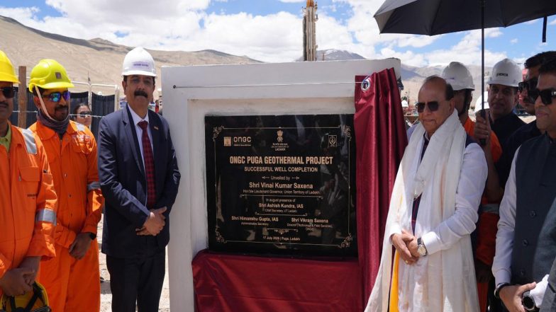 India News | L-G VK Saxena Commissions India's First Two Geothermal Wells at Puga Valley in Ladakh