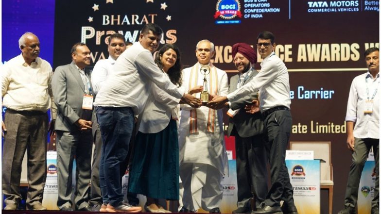 Business News | Gujarat's Aadinath Bulk Named Best Private Stage Carrier at Prawaas 5.0
