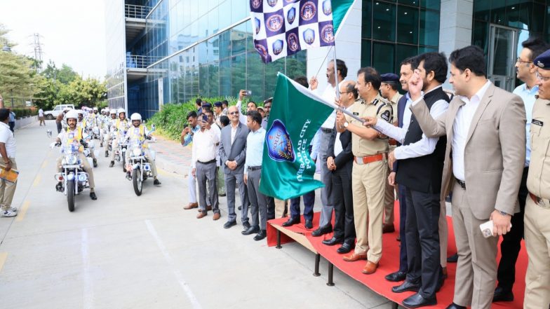 India News | Telangana: 30 New Traffic Patrol Bikes Operationalised in Hyderabad; 45 Corporate Sponsors Felicitated