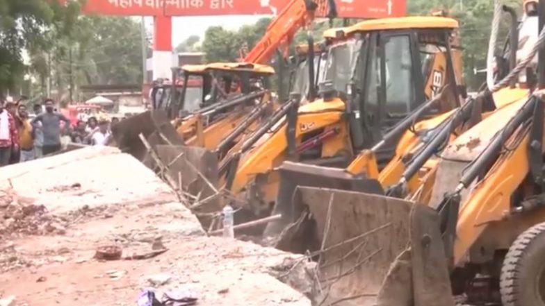 India News | MP: Gwalior Wall Collapse at Chirwai Naka Leaves One Dead, Two Injured