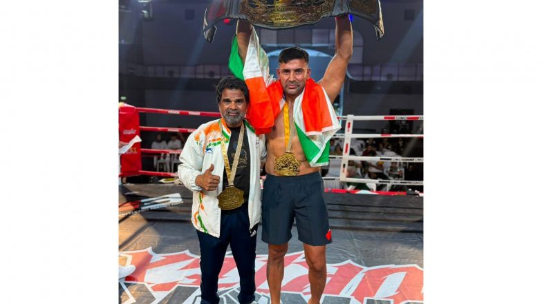 Sports News | Sangram Singh Becomes STRIKE Asia Champion, Knocks out Pakistan's Abid Ali in Just 1 Minute 20 Seconds
