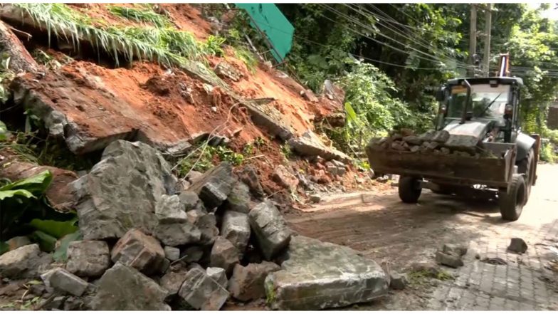 India News | Assam: Unplanned Earth-cutting Triggers Massive Landslide in Guwahati's Kharghuli; No Casualties