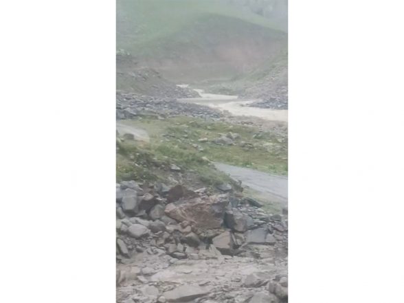 India News | HP: Flash Flood Washes Away Bridge Connecting Chitkul-Dumti in Kinnaur; No Casualties, BRO to Restore Connectivity