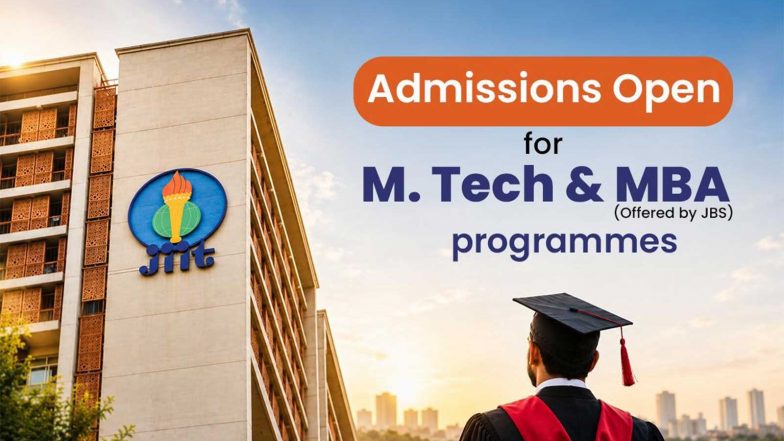 Business News | JIIT Opens Admissions for M.Tech and MBA Programmes with Strong Focus on Research, Industry Integration, and Career Outcomes