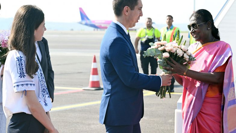 World News | President Droupadi Murmu Arrives in Moldova; Begins Historic Three-nation European Visit